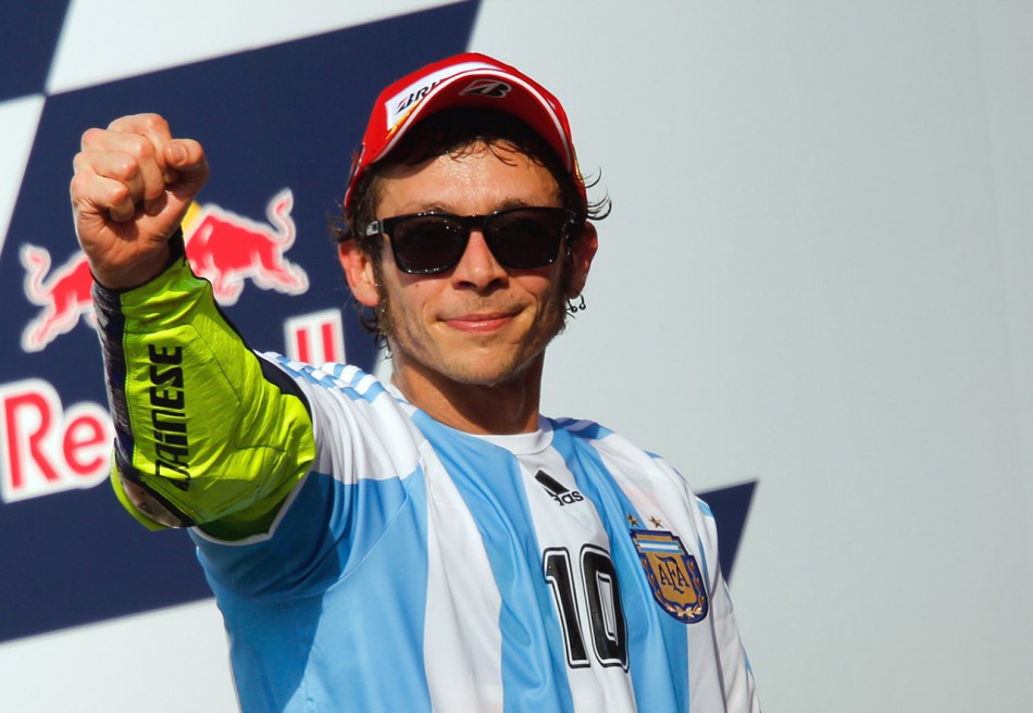 Rossi avec le maillot de Maradona de la Sélection argentine