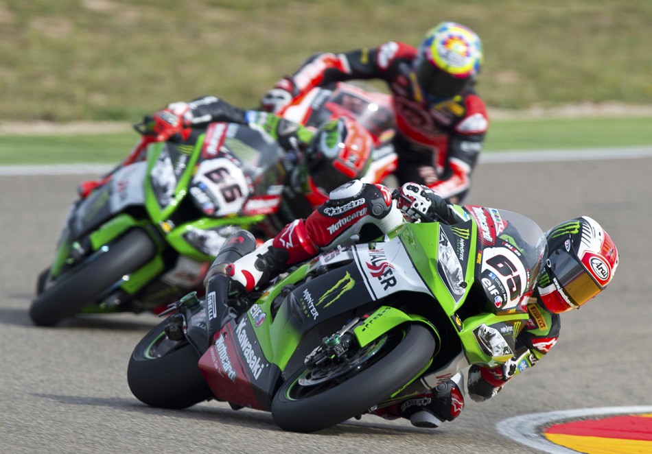 Jonathan Rea (65), Tom Sykes (66), Chaz Davies (7)