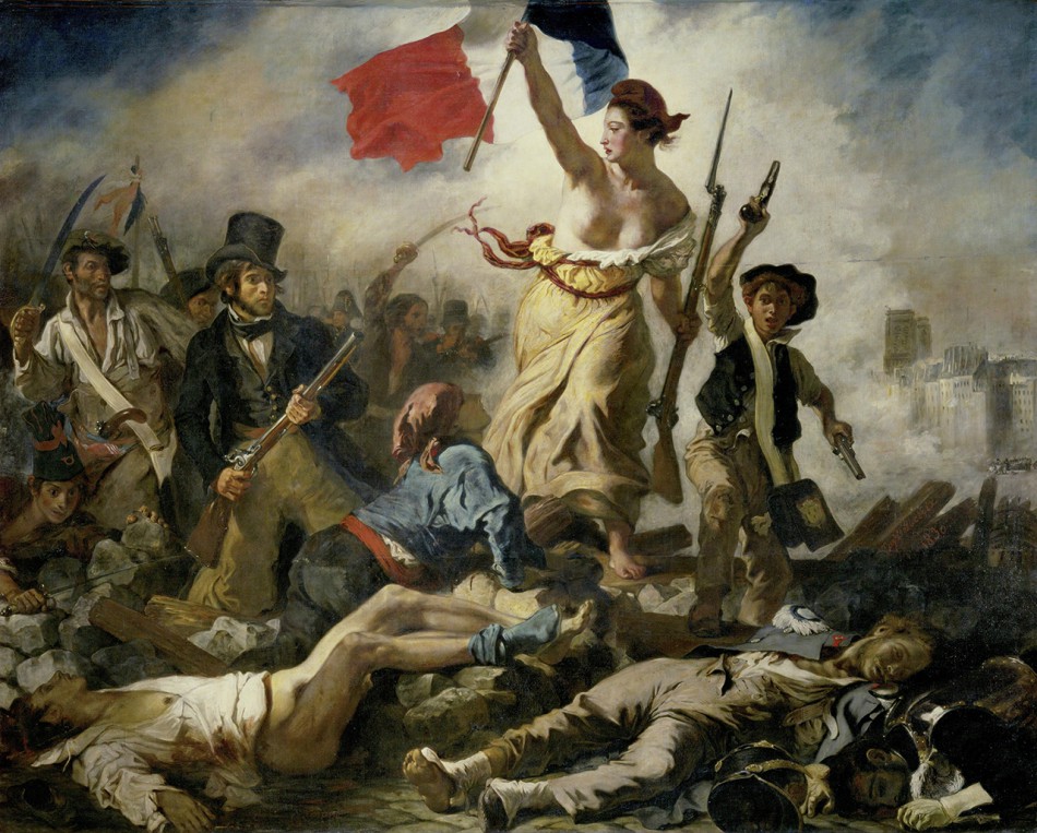 La liberté guidant le Peuple. Eugène Delacroix.