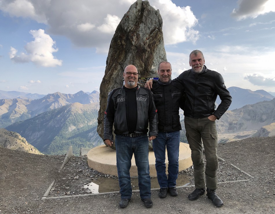 Patrick, Didier, Christophe au Col de la Bonette