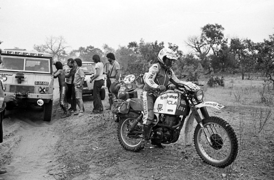 Cyril Neveu, vainqueur des deux premières éditions du Paris Dakar sur sa Yamaha XT500 