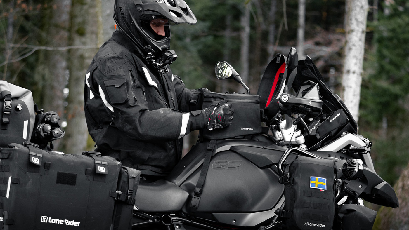 Sac de guidon – Equipment Moto Aventure et Camping, par Lone Rider