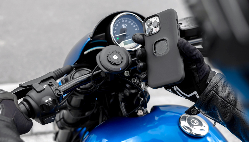 Support de téléphone moto COMPATIBLE Coque Quad Lock - Équipement moto